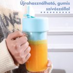 Multifunkcionális hordozható turmix és ivópohár, 340 ml - Kék - Black Friday