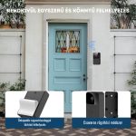 Vezeték nélküli WiFi videós kapucsengő beltéri csengő egységgel - Fekete