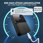 Vezeték nélküli WiFi videós kapucsengő beltéri csengő egységgel - Fekete