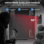 Vezeték nélküli WiFi videós kapucsengő beltéri csengő egységgel - Fekete