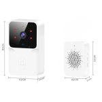 Vezeték nélküli WiFi videós kapucsengő beltéri csengő egységgel - Fehér