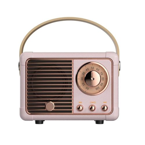 ClassicRetro vezeték nélküli Bluetooth hangszóró - Rózsaszín