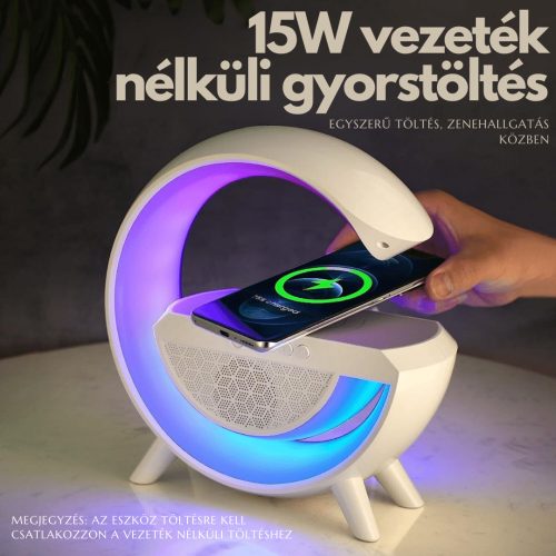 Bluetooth reproduktor s LED podsvícením a bezdrátovým nabíjením BT-2301