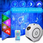 Osmiúhelníkový LED projektor Star a Bluetooth reproduktor – Noční lampa s projektorem Star s dálkovým ovládáním