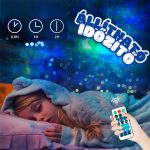 Osmiúhelníkový LED projektor Star a Bluetooth reproduktor – Noční lampa s projektorem Star s dálkovým ovládáním