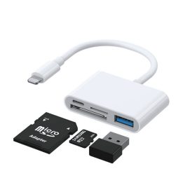   Cititor de carduri Joyroom 4 în 1 - SD / TF / USB OTG / Lightning - S-H142