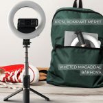 Stick selfie multifuncțional cu trepied extensibil și lumină - Q07