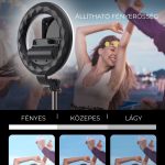 Stick selfie multifuncțional cu trepied extensibil și lumină - Q07