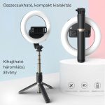 Stick selfie multifuncțional cu trepied extensibil și lumină - Q07