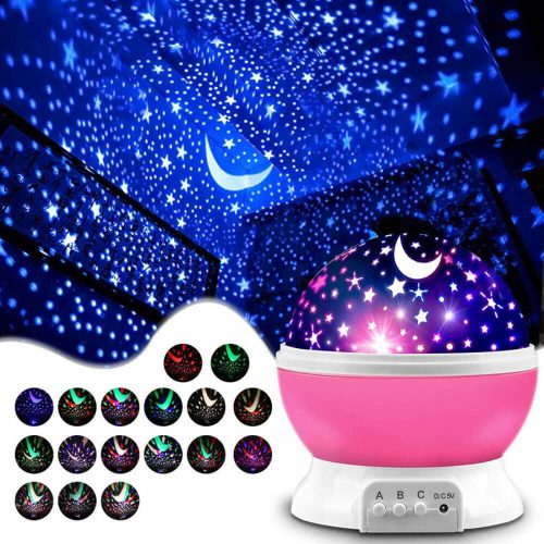 Projektor noční oblohy - růžový