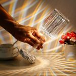 Olasz stílusú kristályokkal díszített, elegáns asztali lámpa - Black Friday