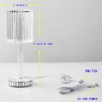 Olasz stílusú kristályokkal díszített, elegáns asztali lámpa - Black Friday