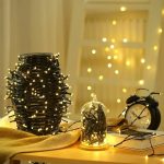 Solární vánoční řetězová světla v teplých barvách - 100 LED - 11,8 metrů