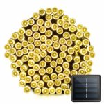 Solární vánoční řetězová světla v teplých barvách - 100 LED - 11,8 metrů