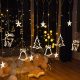 Ghirlandă luminoasă LED de Crăciun - pin, cerb, clopoțel și stea - 4 m