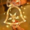 Karácsonyi figurás LED fényfüzér - fenyőfa, szarvas, harang, és csillag - 4 m