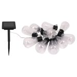 Napelemes kültéri LED-es villanykörte fényfüzér - 10 LED - 2 m - Black Friday