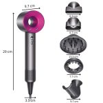 Sada fénu NovaAir Supersonic s negativními ionty a vyměnitelnými hlavicemi