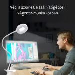 Nasazovací, ohebná LED stolní lampa s nastavitelným jasem a teplotou barev - bílá