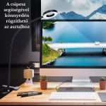 Felcsíptethető, Hajlítható LED Asztali Lámpa Állítható Fényerővel és Színhőmérséklettel - Fekete