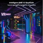 Șir de lumini LED RGB-IC cu culori neon, funcții inteligente, control prin aplicație și telecomandă - 5 metri