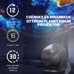 Galaxis Projektor 12 Filmlemezzel, Időzítővel, HD Felbontással, Állítható Fókusszal - Fekete