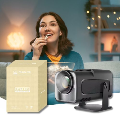 HY320 Mini LED Projektor Hordozható Otthoni Mozi, Wi-Fi, Android, 720p, 4K Támogatással