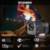 HY320 Mini LED Projektor Hordozható Otthoni Mozi, Wi-Fi, Android, 720p, 4K Támogatással