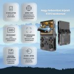 Prenosná herná konzola R36S – 3,5-palcový displej, 64 GB úložisko – čierna