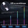 Lampa de colț LED cu iluminare ambientală, reglaj al intensității luminoase și control prin muzică