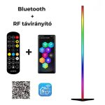 LED rohová stojací lampa s náladovým osvětlením, nastavitelným jasem a ovládáním hudbou