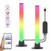Lumină ambientală inteligentă RGB LED cu bandă luminoasă care răspunde la muzică și control prin aplicație mobilă
