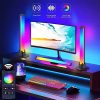 Lumină ambientală inteligentă RGB LED cu bandă luminoasă care răspunde la muzică și control prin aplicație mobilă