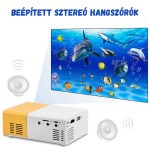 Mini LED projektor 1080P Full HD, kompatibilní s HDMI, USB a TF kartou, pro domácí kino a kempování – Žlutá/Bílá
