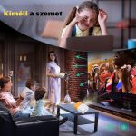 Mini LED projektor 1080P Full HD, kompatibilní s HDMI, USB a TF kartou, pro domácí kino a kempování – Žlutá/Bílá