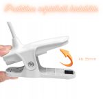 Fashion Wind Csíptethető és Összecsukható Állítható Fényerejű USB Újratölthető LED Asztali Olvasólámpa – Fehér