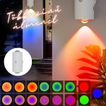 Smart Night Újratölthető RGB LED fali lámpa hangulatfény mozgásérzékelővel és mágneses fali tartóval 