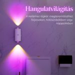Smart Night Újratölthető RGB LED fali lámpa hangulatfény mozgásérzékelővel és mágneses fali tartóval 
