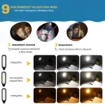 Újratölthető csíptethető LED olvasólámpa - állítható fényerővel - Fekete