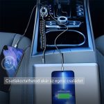 Joyroom JR-CL08, 3 az 1-ben autós gyorstöltő, 1.5 m-es 45 W-os Lightning kábellel - Fekete