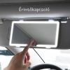 Oglindă auto pentru machiaj, montabilă pe parasolar, cu lumină LED - Albă