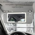 Napellenzőre Rögzíthető Autós Smink Tükör LED Világítással - Fehér - Black Friday