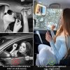 Oglindă auto pentru machiaj, montabilă pe parasolar, cu lumină LED - Albă