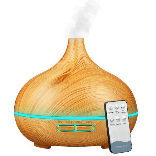 Aroma difuzér s dřevěným vzorem – světle hnědý