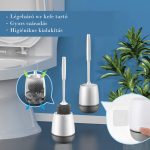 Perie de toaletă din silicon cu suport pentru montare pe perete