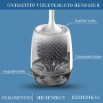 Perie de toaletă din silicon cu suport pentru montare pe perete