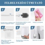 Perie de toaletă din silicon cu suport pentru montare pe perete