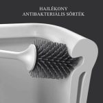 Perie de toaletă din silicon cu suport pentru montare pe perete