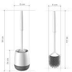 Perie de toaletă din silicon cu suport pentru montare pe perete