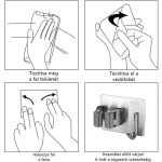 Suport universal pentru scule de perete cu cârlig - 4 buc.